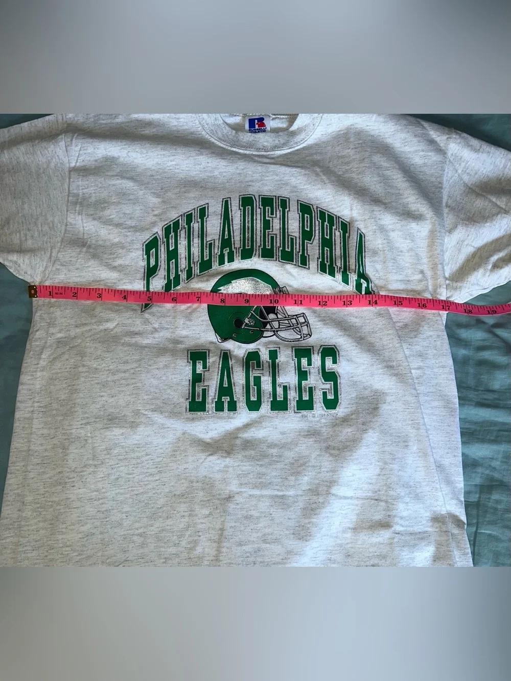 Vintage Philadelphia Eagles Gray TShirt Russell Athletic Youth XL New With Tags